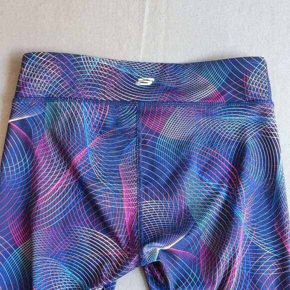 Skechers Sport leggings girls size L (10-12) purple with geometric pattern - Picture 4 of 12